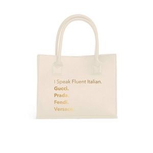 MINI MODERN TOTE -
Fluent Italian (Ivory)
